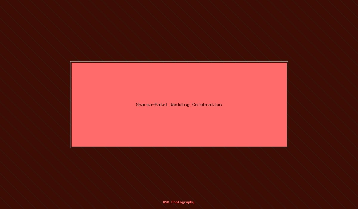 Sharma-Patel Wedding Celebration